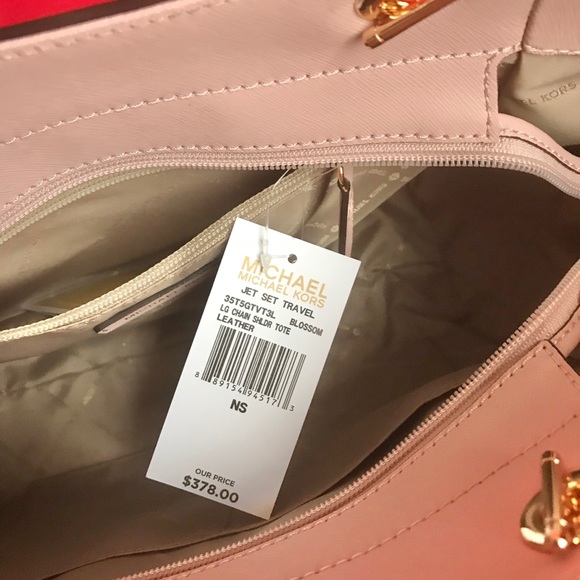 🌺 NEW MK MICHAEL KORS BLOSSOM CHAIN SHOULDER TOTE - Picture 2 of 8